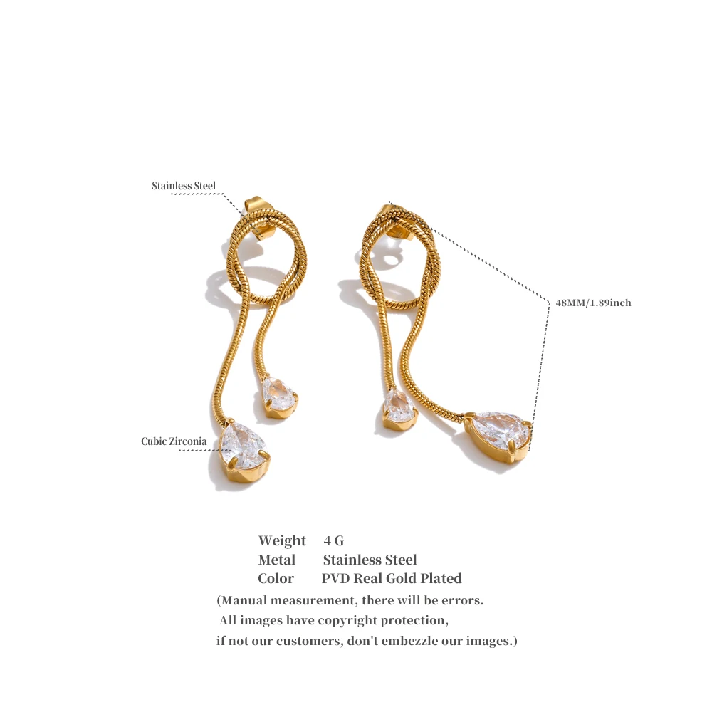 The Knotted Cascade Earrings