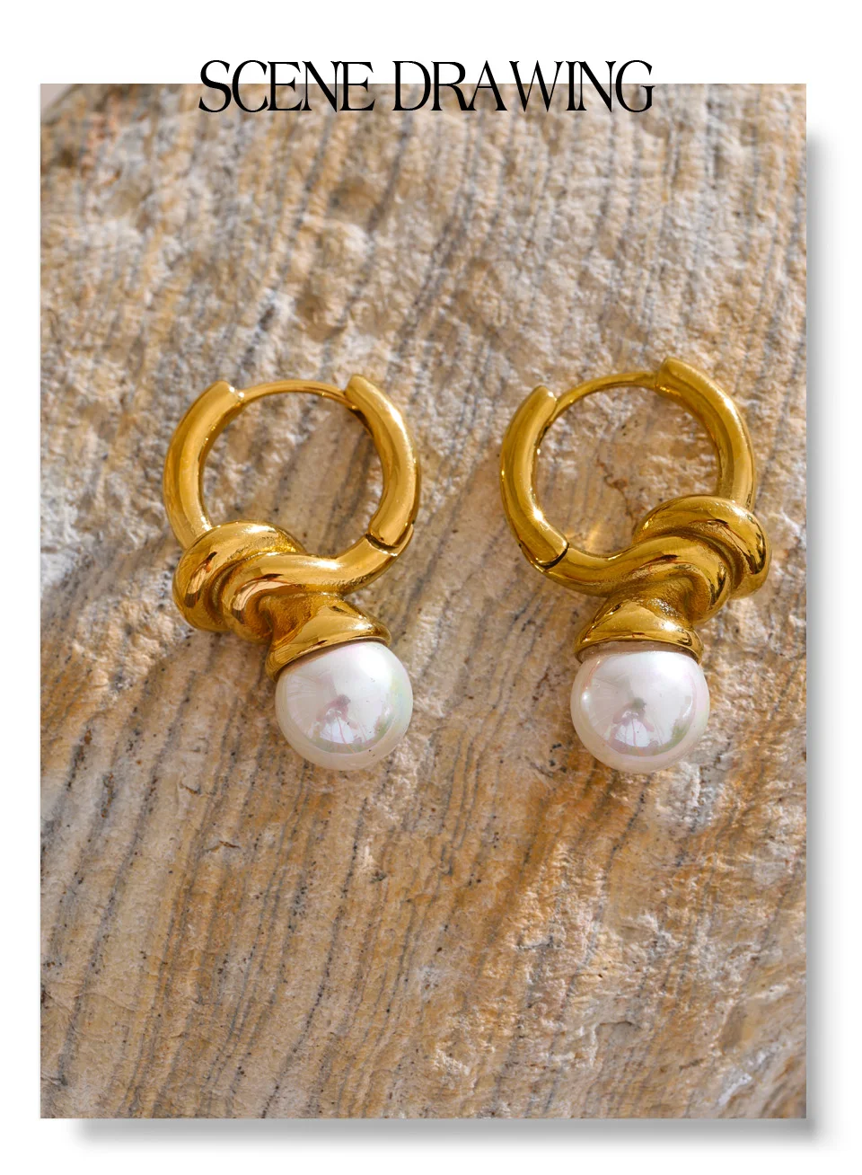 The Connection Pearl Hoops