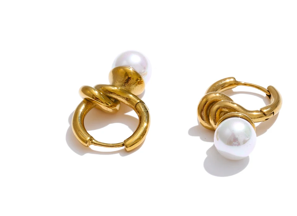 The Connection Pearl Hoops