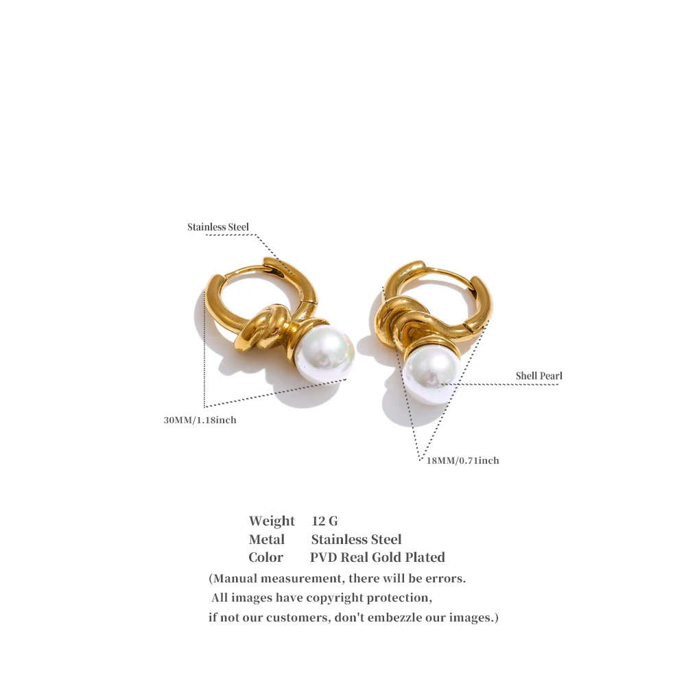 The Connection Pearl Hoops