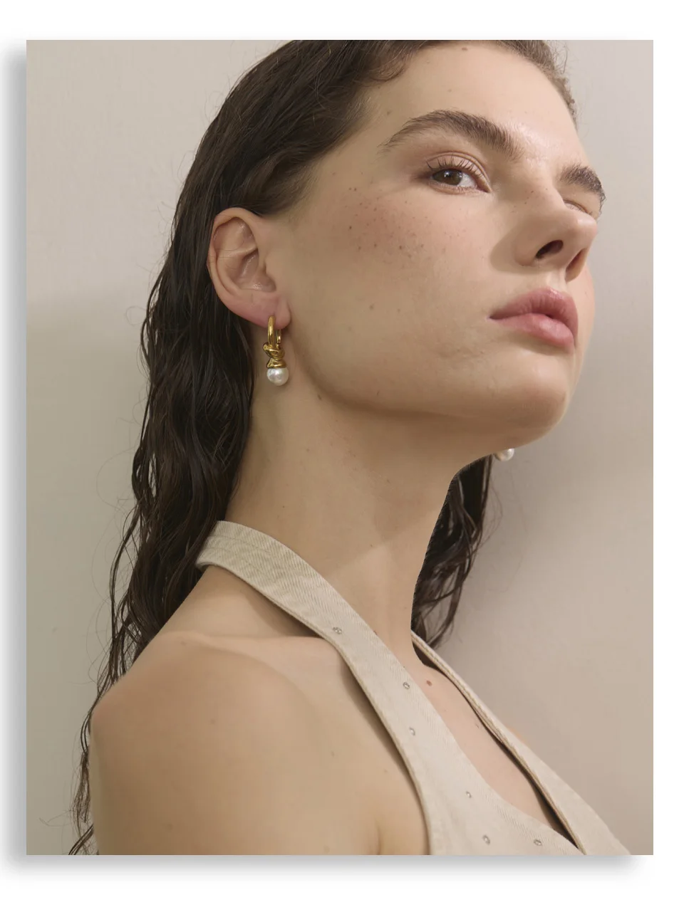 The Connection Pearl Hoops