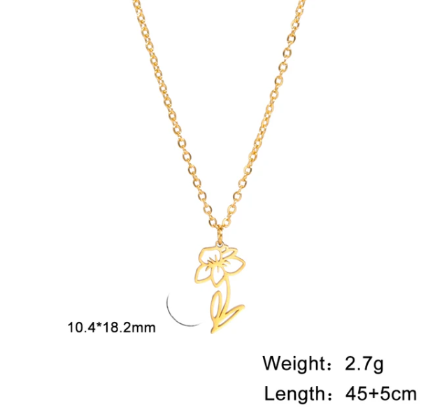 Birth Flower Necklace