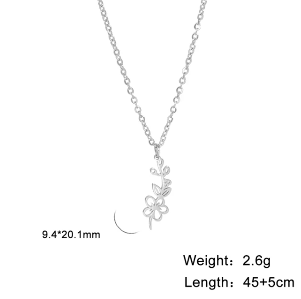 Birth Flower Necklace