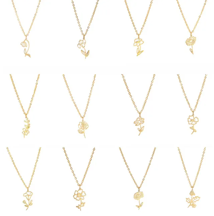 Birth Flower Necklace