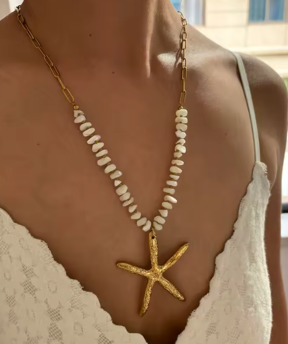Ocean Glow Starfish Pendant Necklace