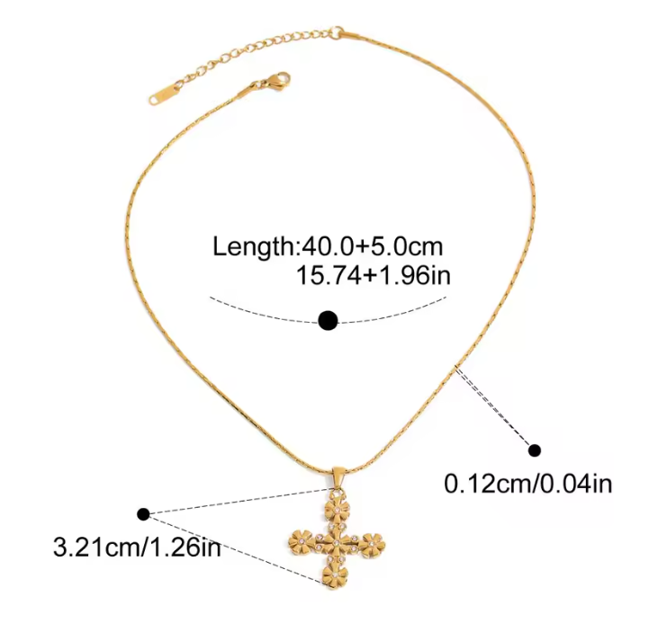 The Eden Bloom Cross Necklace