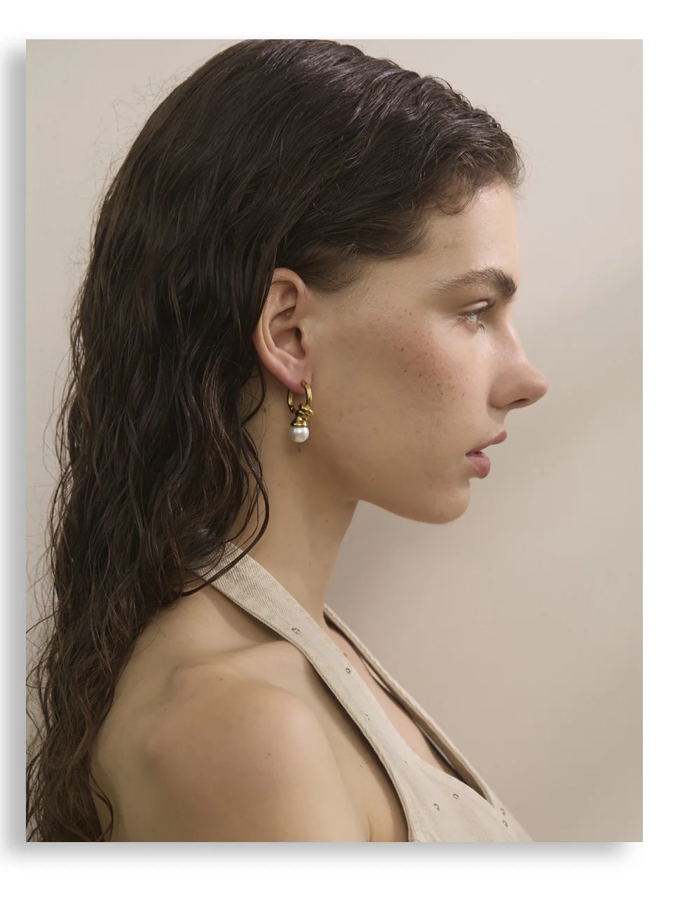 The Connection Pearl Hoops