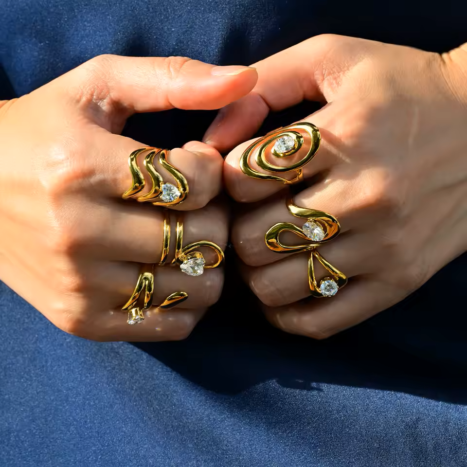 The Freeform Solitaire Ring Collection