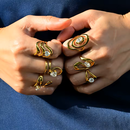 The Freeform Solitaire Ring Collection