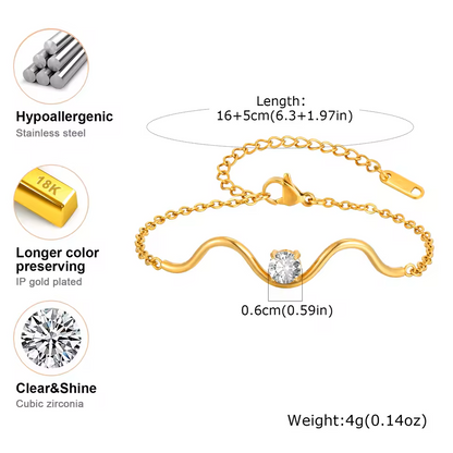The Serene Wave Bracelet