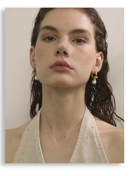 The Connection Pearl Hoops