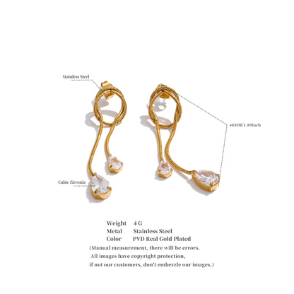 The Knotted Cascade Earrings