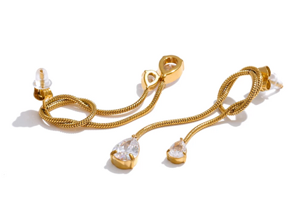 The Knotted Cascade Earrings