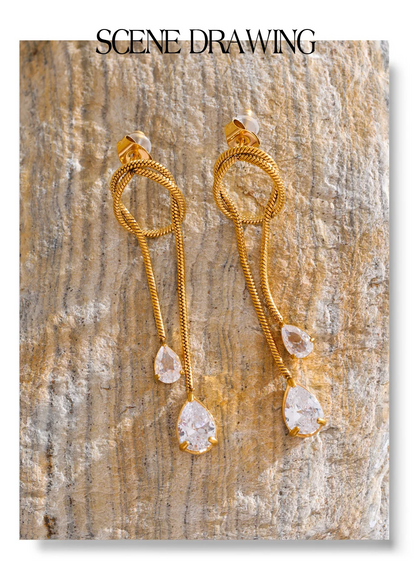 The Knotted Cascade Earrings