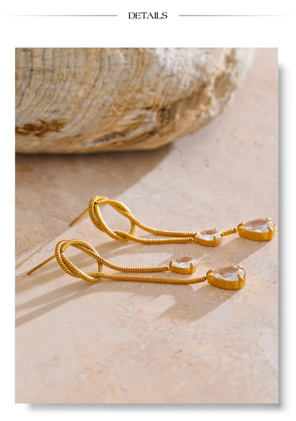 The Knotted Cascade Earrings