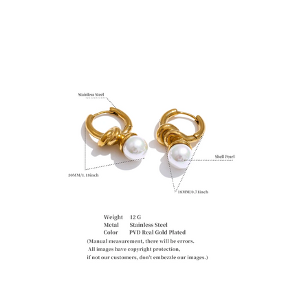 The Connection Pearl Hoops