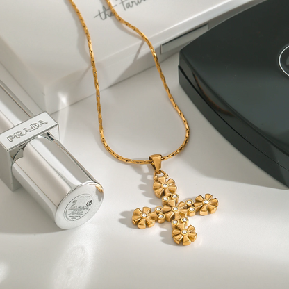 The Eden Bloom Cross Necklace