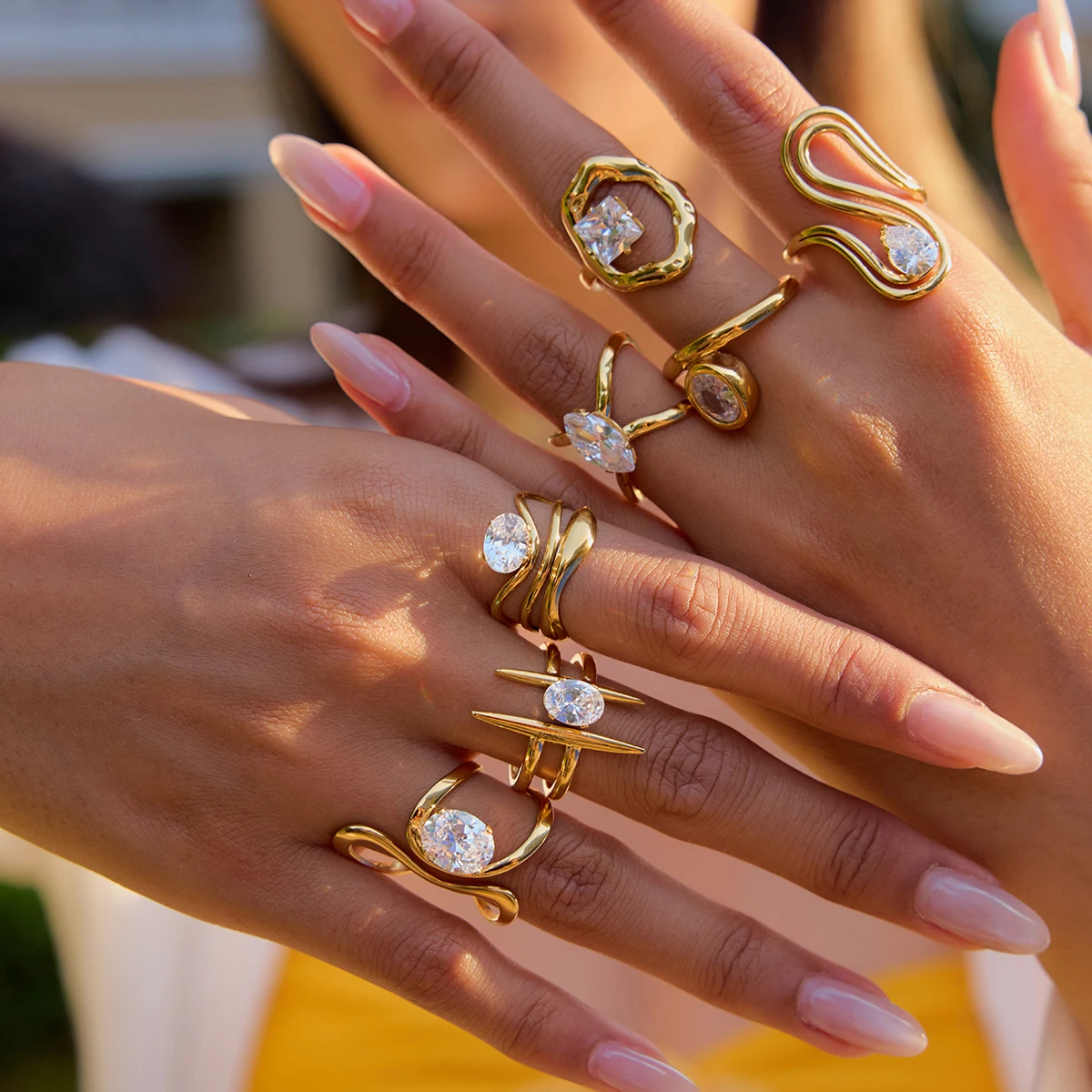 The Freeform Solitaire Ring Collection