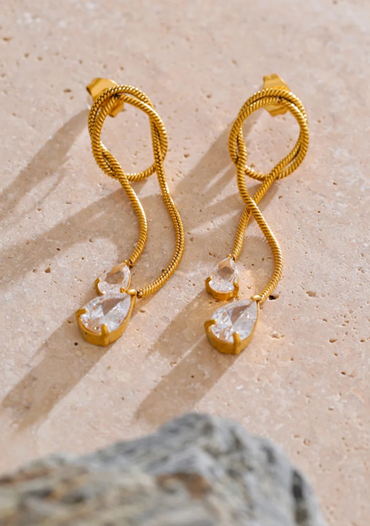 The Knotted Cascade Earrings