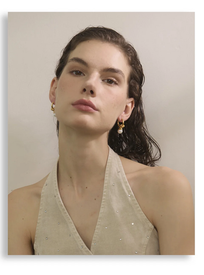The Connection Pearl Hoops