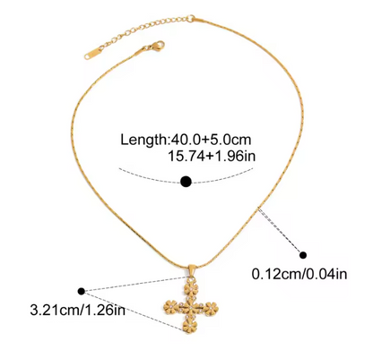 The Eden Bloom Cross Necklace