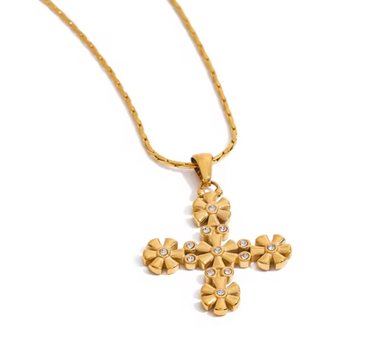 The Eden Bloom Cross Necklace