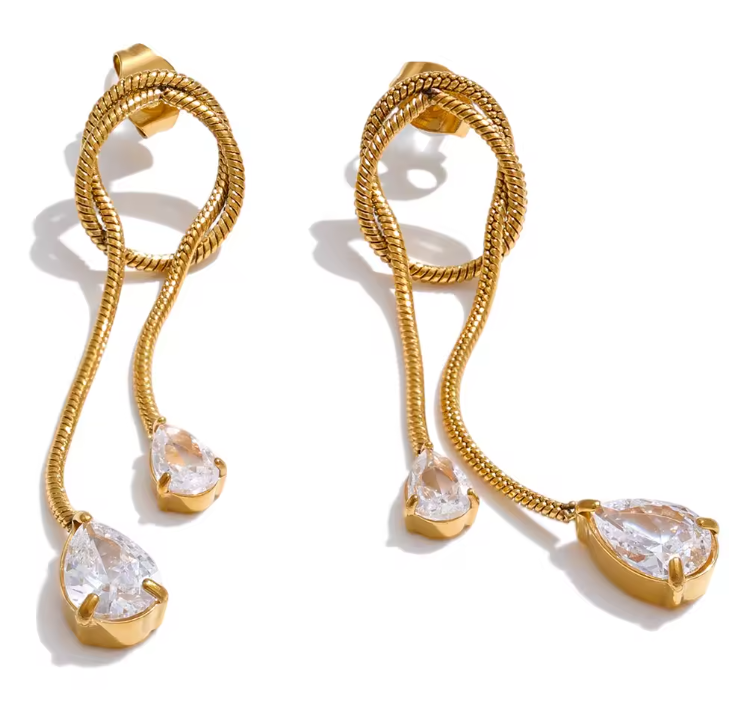 The Knotted Cascade Earrings