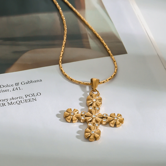 The Eden Bloom Cross Necklace