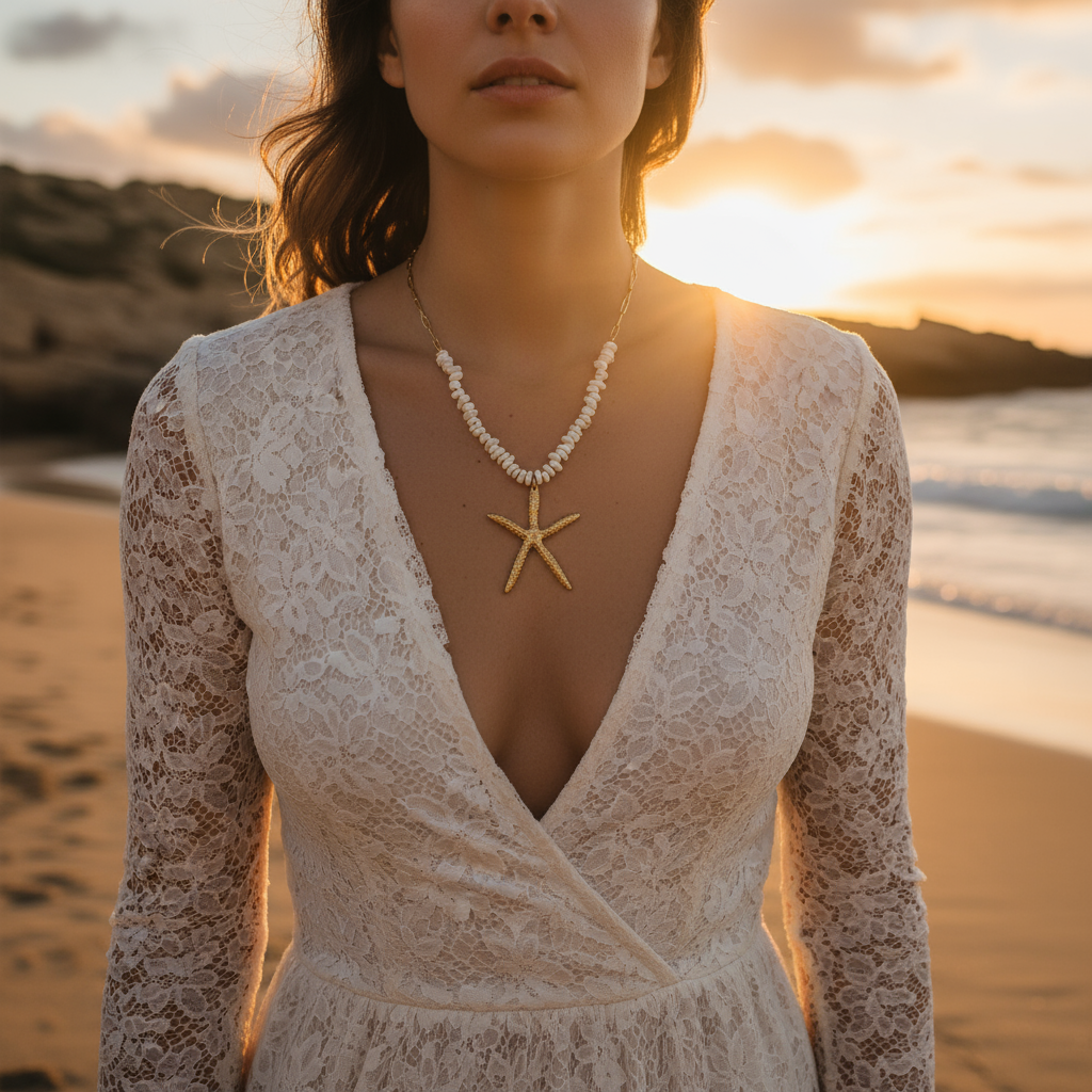 Ocean Glow Starfish Pendant Necklace