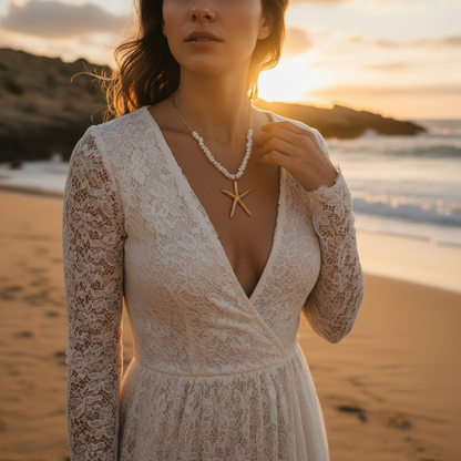 Ocean Glow Starfish Pendant Necklace