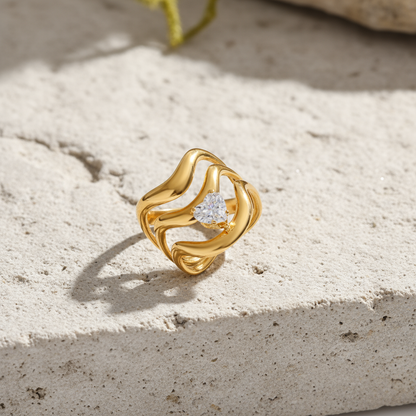 The Freeform Solitaire Ring Collection